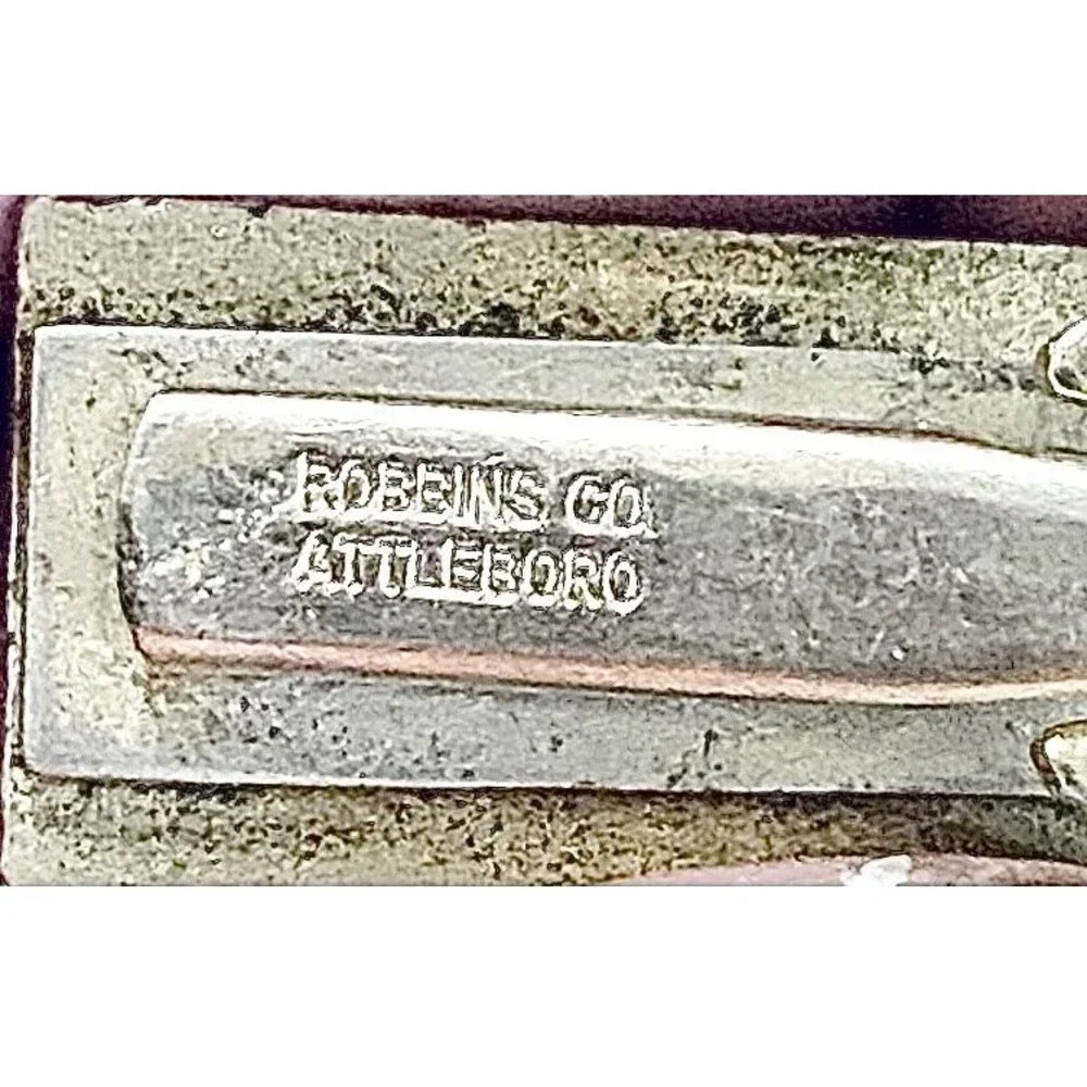 Vintage Robbins Co Attleboro Computer Punch Card IBM Tie Clip Mid Century